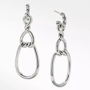 DAVID YURMAN Sterling Silver 56mm Continuance Triple Drop Convertible Earrings